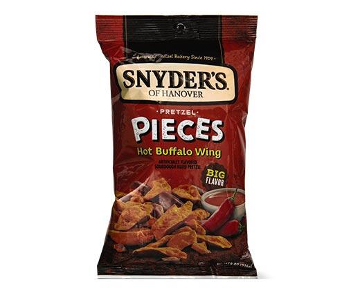 Snyder's of Hanover 
 Hot Buffalo Wing or Honey Mustard & Onion Pretzel Pieces