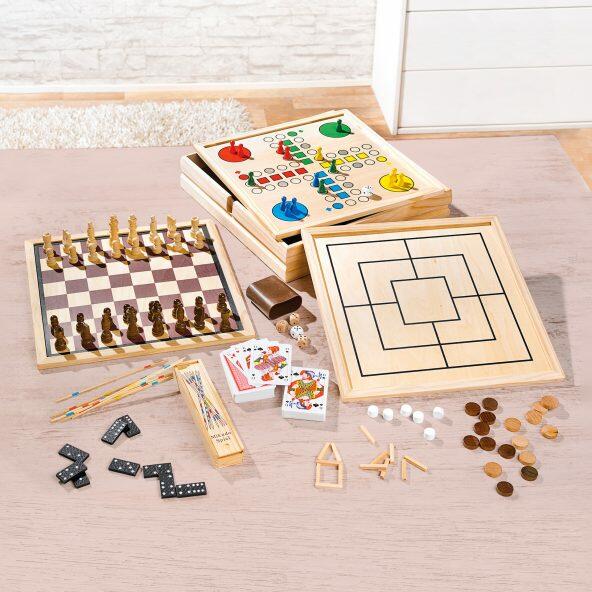 Boîte de jeux en bois