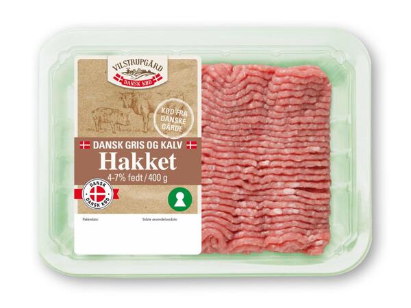Hakket dansk okse­kød, gris- og kalv eller kylling