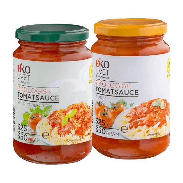 Økologisk tomatsauce