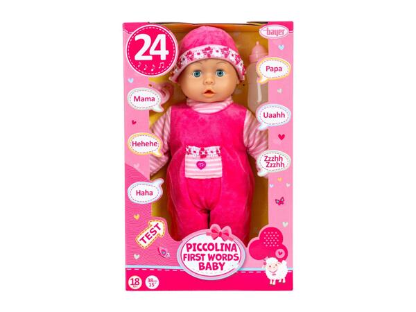 Bayer Design Piccolina First Words Baby In Pink Outfit