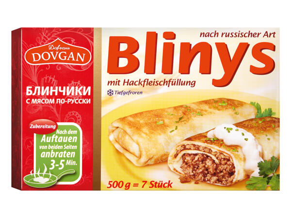 Dovgan Blinys mit Fleischfüllung