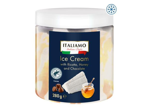 Italiamo Ice Cream with Ricotta, Honey and Chocolate