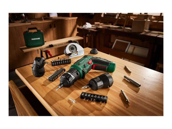 Parkside 4V Cordless Screwdriver With Exchangeable Attachments