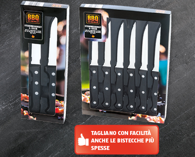 Set di coltelli da bistecca, 2/6 pezzi BBQ