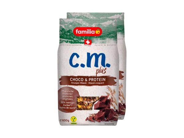 Muesli chocolat et protéines c.m. plus familia