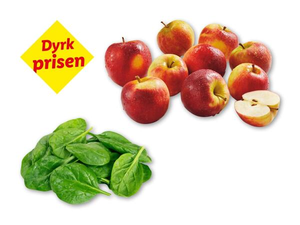 Danske æbler eller spinat