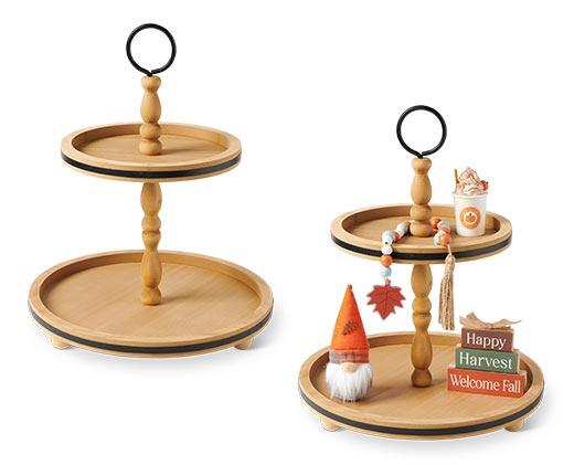 Huntington Home Fall Tiered Tray