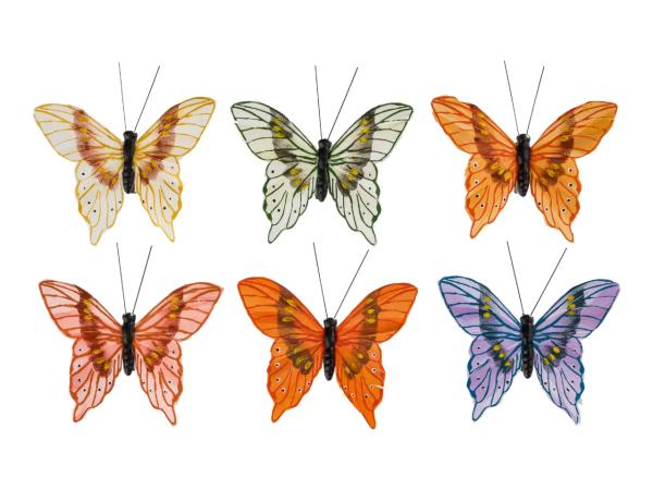 Livarno Home Butterflies Decorative Clips - 6 Pack