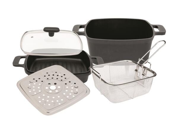 Set multifonction en fonte d'aluminium, 5 pièces