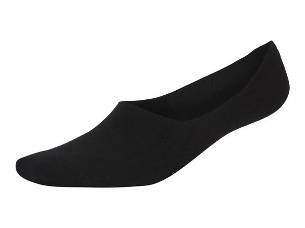 Livergy Men's Black No-Show Socks - 5 Pairs