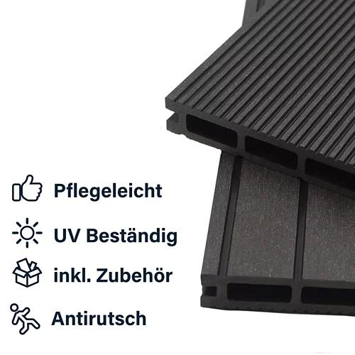 HOME DELUXE SAMANA WPC Terrassendielen anthrazit 10m²