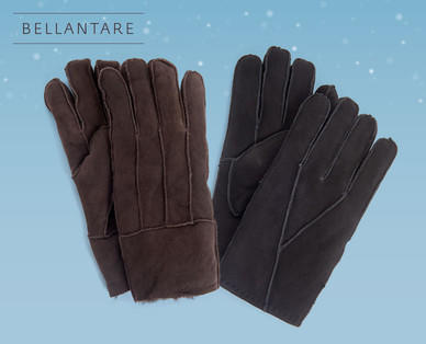 BELLANTARE Damen-/Herren-Lammfell-Handschuhe