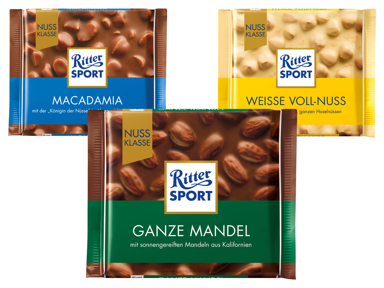 RITTER SPORT Tafelschokolade Nuss-Klasse