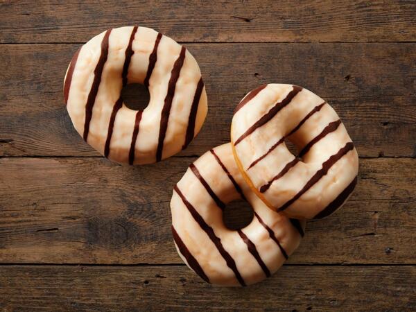 Donut cœur vanille, fourré, pack de 4