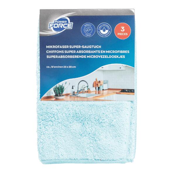 POWER FORCE(R) Chiffons en microfibre, 3 pcs