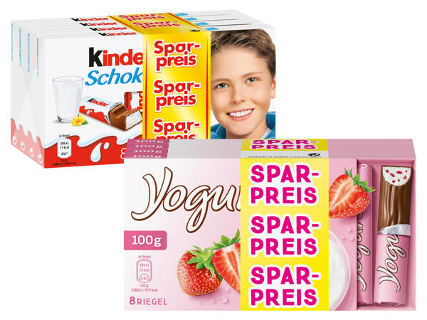 Kinder Schokolade oder Yogurette 8er x 4 Sparpreis