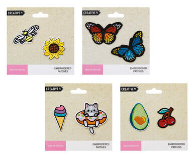 Embroidered Iron-on Patches 2pk
