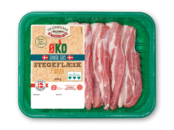 Økologiske danske middags­koteletter eller flæsk i skiver