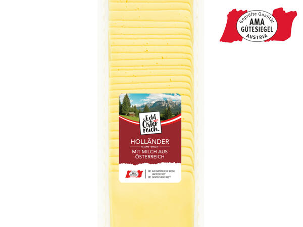 Käse nach Holländer Art in Scheiben