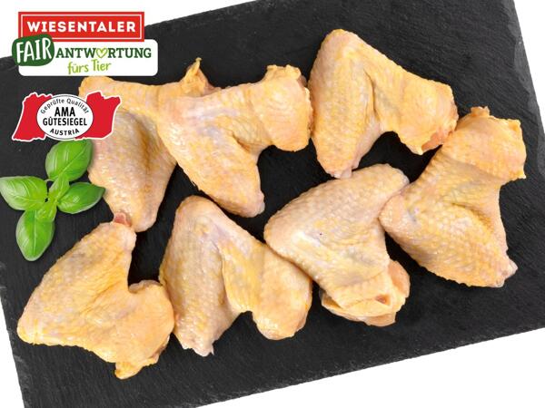 Frische Tierwohl Maishendl Oberkeulen oder Flügerl