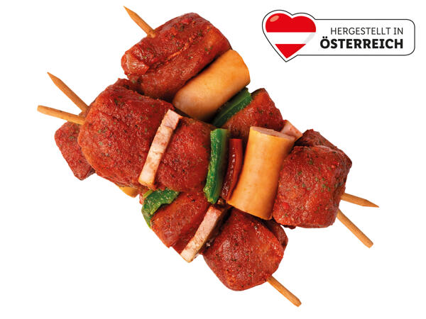 Frische Grillspieße
