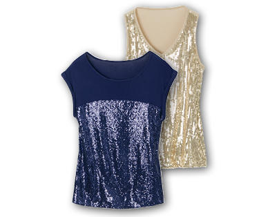 BLUE MOTION Maglietta/Maglia smanicata con paillettes