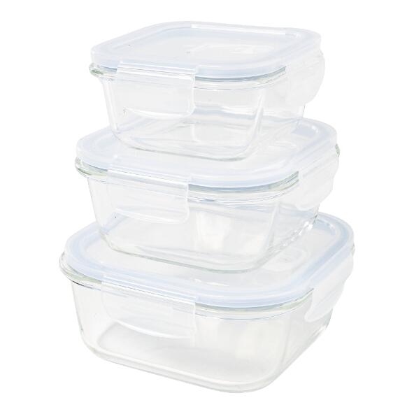 CROFTON(R) 				Boîtes de conservation en verre, 3 pcs