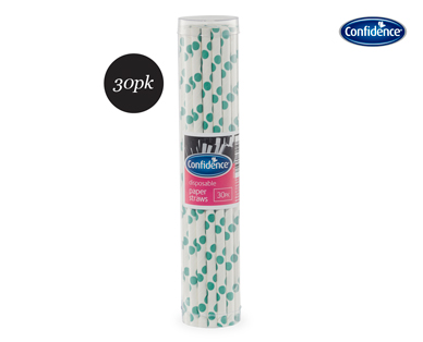 DISPOSABLE PAPER STRAWS 30PK