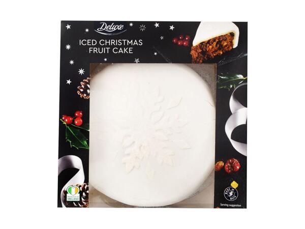 Iced Christmas Fruit Cake