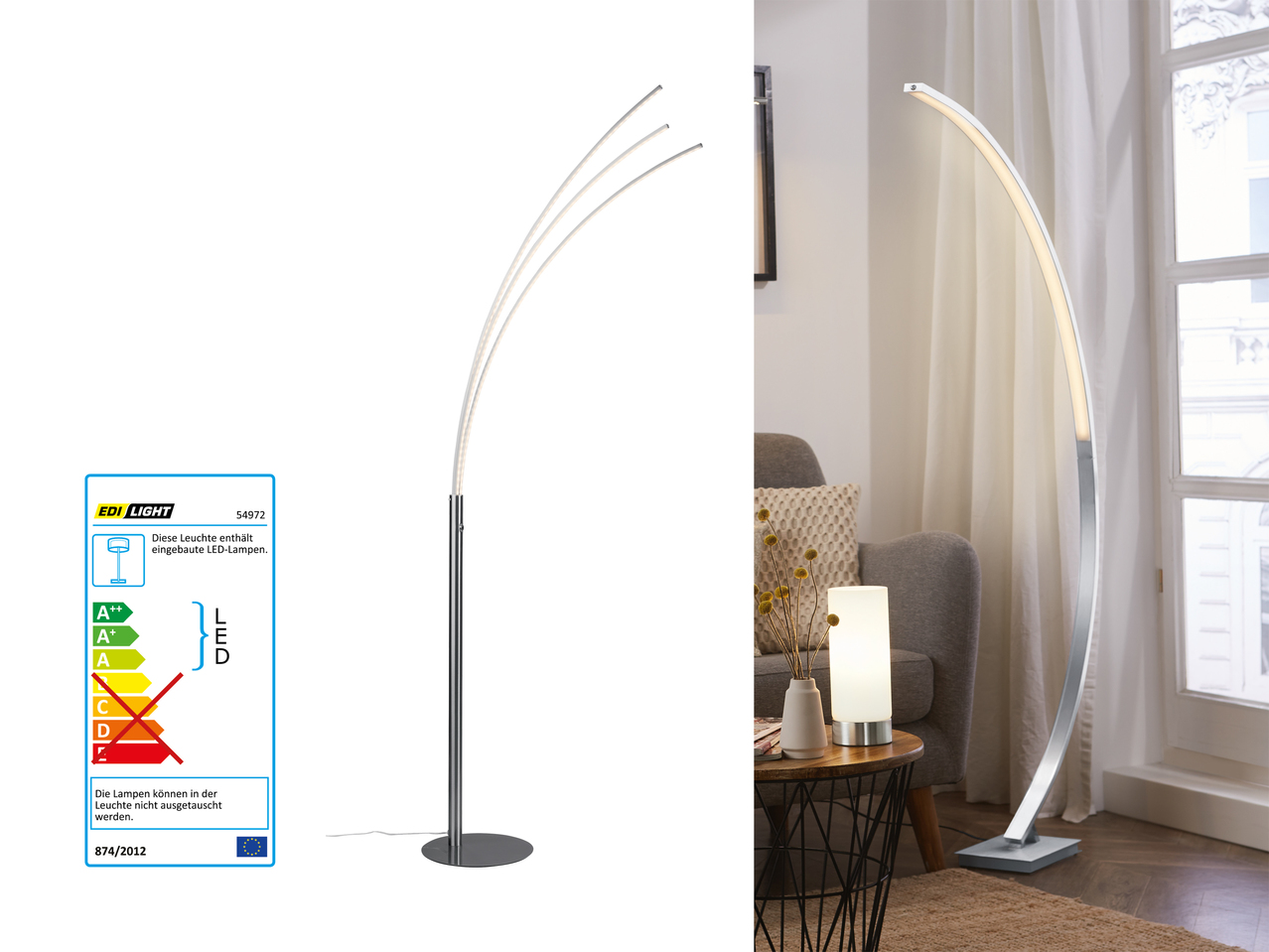 Lampe à LED en forme d'arc/ de palmier