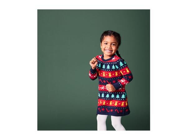 Lupilu Younger Kids' Festive Christmas Jumper Dress