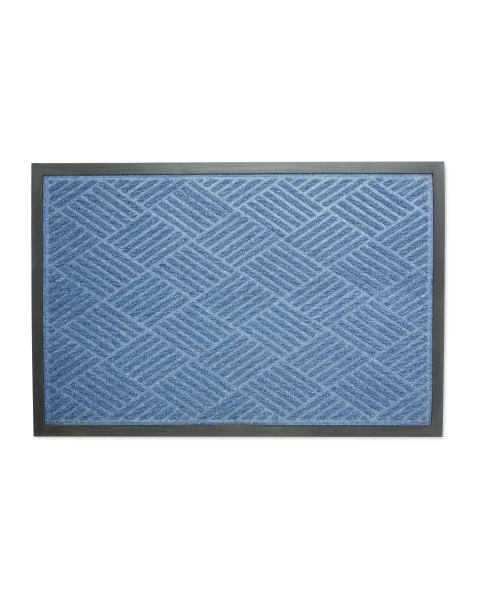 Cross-Hatch Blue Scraper Mat