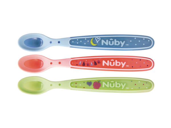 Cuillères thermosensibles Hot Safe Nûby, lot de 2