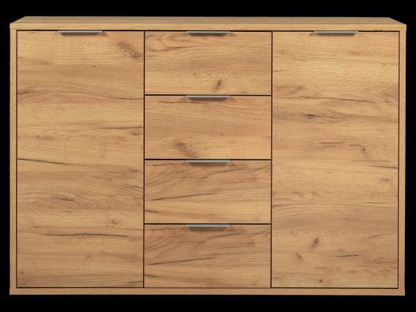 Storage cabinet with 2 doors and 4 drawers