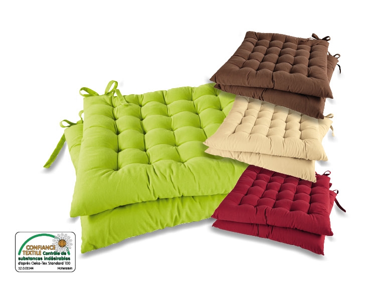 Coussins de chaise, lot de 2 ***Cet article est disponible uniquement en Suisse romande et au Tessin.***