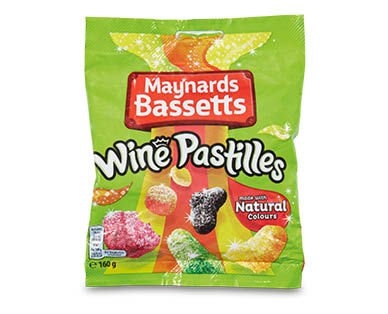 Maynards Bassetts Wine Gums 190g or Wine Pastilles 160g