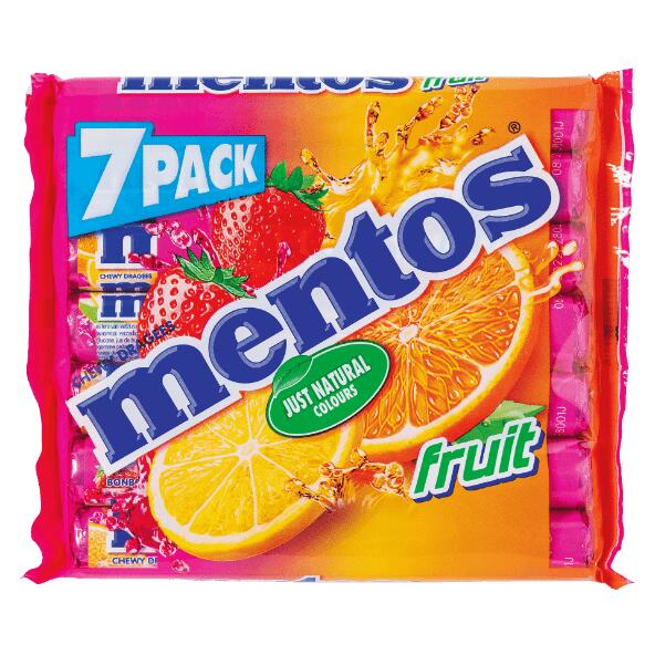 Mentos munt- of snoeprollen, 7-pack