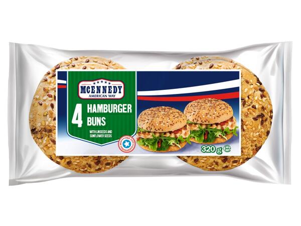 Soft Burger Buns with seeds