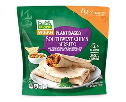 Earth Grown 
 2-Pack Southwest Chik'n or Chik'n & Pepper Burritos