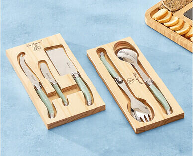 Lou Laguiole Cheese Knife Set 3 Piece or Salad Server Set 2 Piece