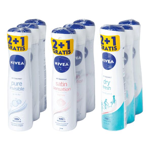NIVEA(R) Deodorant voor dames, 3 st.