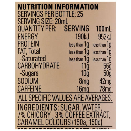 Iced Coffee Syrup Original 500mL
