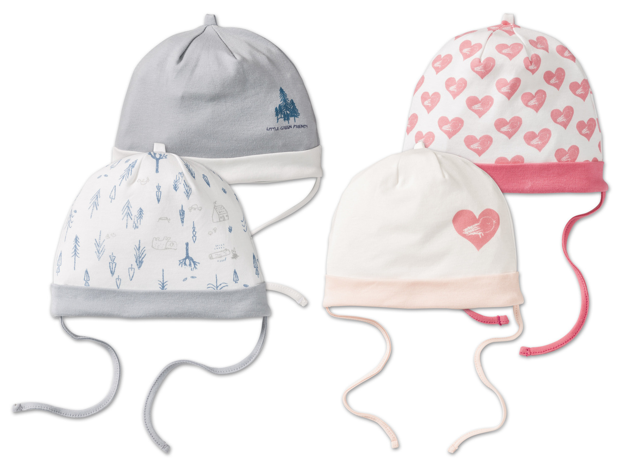LUPILU(R)PURE COLLECTION Baby Mütze, 2 Stück1
