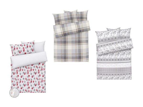 Parure de lit réversible en coton renforcé