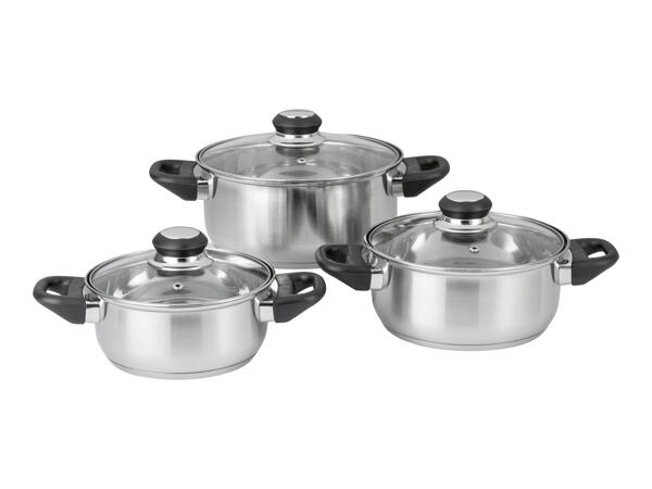 Ernesto 3 Piece Stainless Steel Pan Set