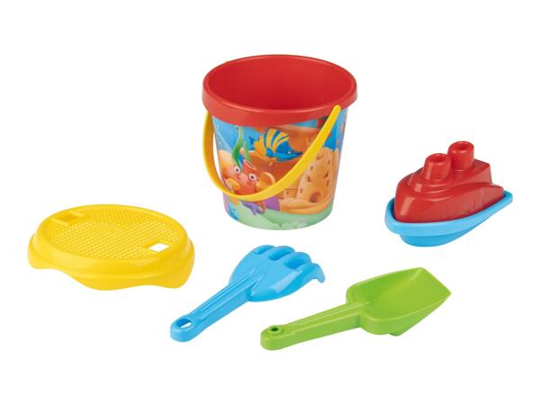 Playtive Sand Toy with Bucket and Boat - 4 Piece Set