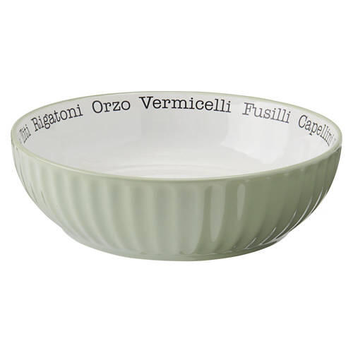 Fluted Pasta Bowl, Green