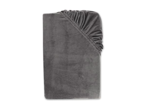 Plüsch-Spannleintuch, ca. 140-160 x 200 x 25 cm