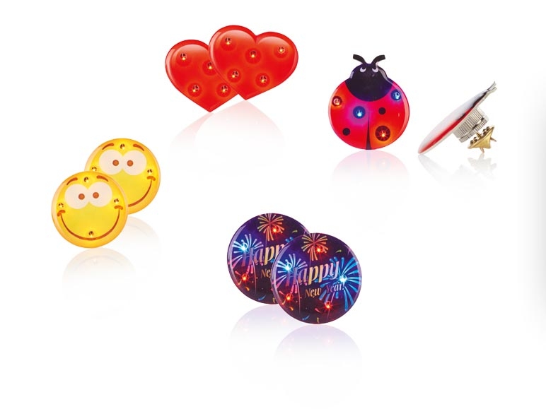 Pin's à LED, lot de 2